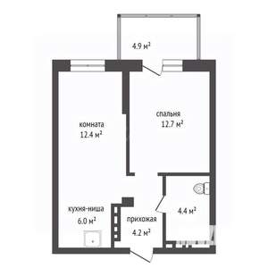 2-к квартира, вторичка, 41м2, 9/19 этаж