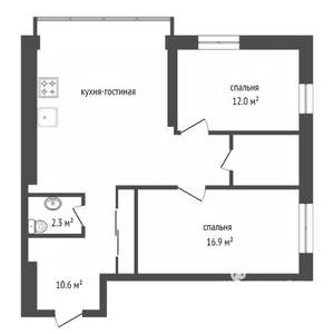 3-к квартира, вторичка, 77м2, 10/23 этаж