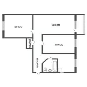 3-к квартира, вторичка, 59м2, 5/5 этаж