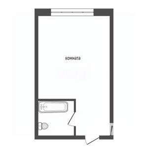 Студия квартира, вторичка, 17м2, 2/5 этаж