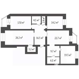 4-к квартира, вторичка, 139м2, 5/5 этаж