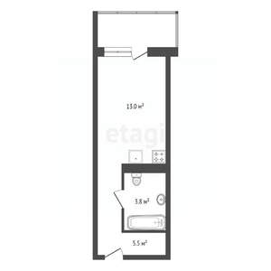 Студия квартира, вторичка, 23м2, 10/25 этаж