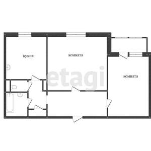 2-к квартира, вторичка, 53м2, 8/9 этаж