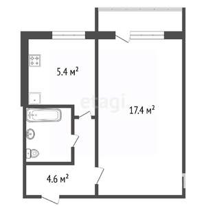 1-к квартира, вторичка, 30м2, 2/5 этаж