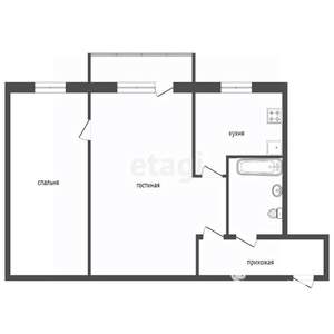 2-к квартира, вторичка, 45м2, 5/5 этаж