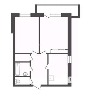 2-к квартира, вторичка, 47м2, 3/9 этаж