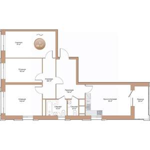 3-к квартира, строящийся дом, 88м2, 4/24 этаж