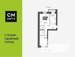 2-к квартира, вторичка, 65м2, 5/16 этаж
