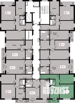 2-к квартира, вторичка, 55м2, 1/17 этаж