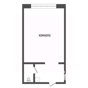 Студия квартира, вторичка, 14м2, 5/5 этаж