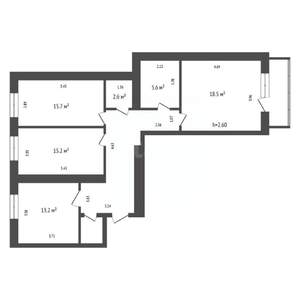 3-к квартира, вторичка, 90м2, 11/21 этаж