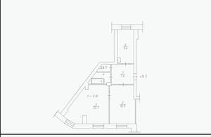 2-к квартира, вторичка, 64м2, 1/4 этаж