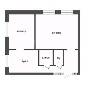 2-к квартира, вторичка, 46м2, 3/3 этаж