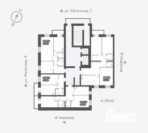 2-к квартира, вторичка, 65м2, 16/16 этаж