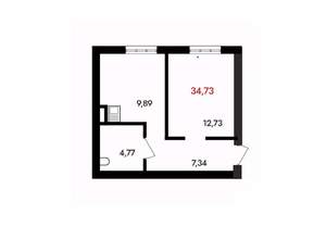 1-к квартира, вторичка, 35м2, 4/18 этаж