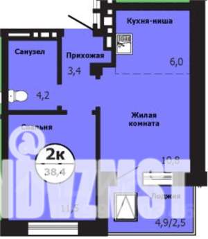 2-к квартира, вторичка, 38м2, 1/19 этаж