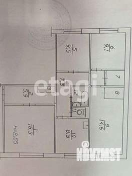 4-к квартира, вторичка, 82м2, 1/10 этаж