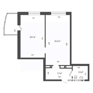 2-к квартира, вторичка, 54м2, 4/16 этаж