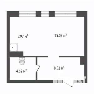 Студия квартира, вторичка, 36м2, 2/8 этаж