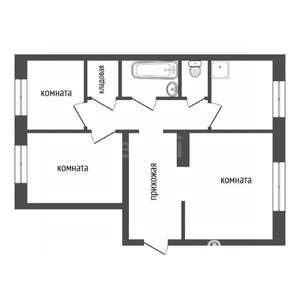 3-к квартира, вторичка, 65м2, 1/10 этаж