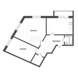 2-к квартира, вторичка, 74м2, 4/13 этаж