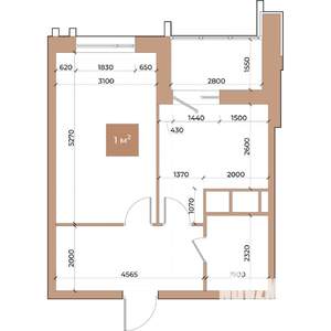 1-к квартира, вторичка, 41м2, 2/24 этаж