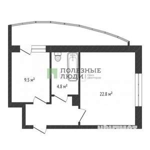 1-к квартира, вторичка, 45м2, 18/25 этаж