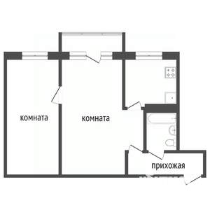 2-к квартира, вторичка, 46м2, 3/5 этаж