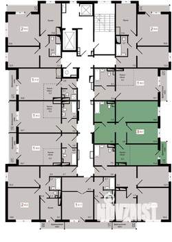 3-к квартира, вторичка, 66м2, 17/17 этаж
