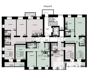 3-к квартира, строящийся дом, 65м2, 5/8 этаж