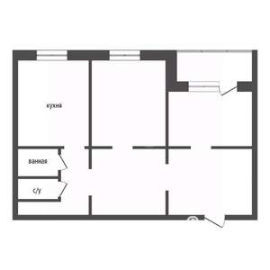 2-к квартира, вторичка, 54м2, 1/9 этаж