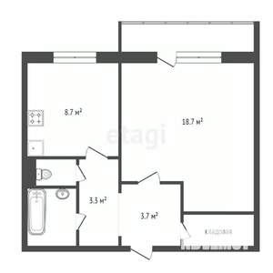 1-к квартира, вторичка, 40м2, 10/10 этаж