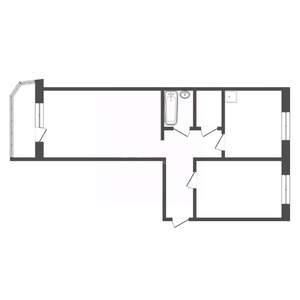 2-к квартира, вторичка, 50м2, 5/9 этаж