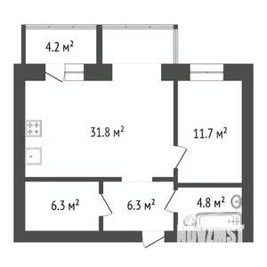 2-к квартира, вторичка, 61м2, 12/17 этаж