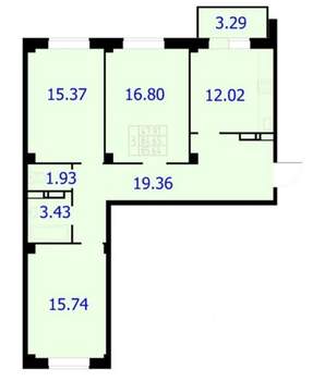 3-к квартира, строящийся дом, 86м2, 5/9 этаж