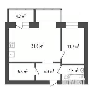 2-к квартира, вторичка, 61м2, 12/17 этаж