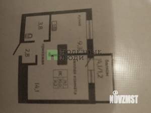 1-к квартира, вторичка, 31м2, 8/16 этаж
