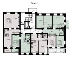 2-к квартира, строящийся дом, 62м2, 8/8 этаж