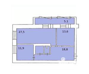 3-к квартира, вторичка, 77м2, 8/11 этаж