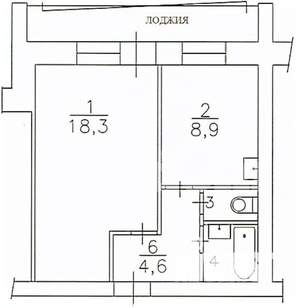 1-к квартира, вторичка, 35м2, 2/9 этаж