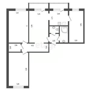 3-к квартира, вторичка, 110м2, 4/10 этаж