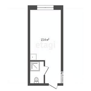 Студия квартира, вторичка, 13м2, 3/5 этаж