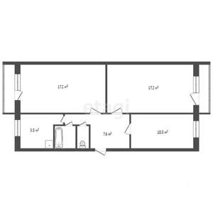 3-к квартира, вторичка, 63м2, 4/4 этаж