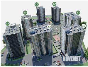 3-к квартира, сданный дом, 77м2, 2/17 этаж