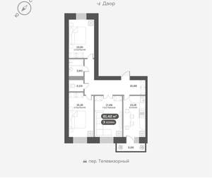 3-к квартира, вторичка, 81м2, 16/16 этаж