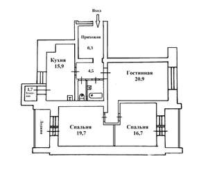 3-к квартира, вторичка, 106м2, 7/10 этаж