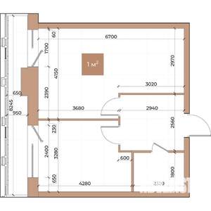 1-к квартира, вторичка, 50м2, 2/24 этаж