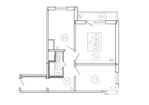 2-к квартира, вторичка, 61м2, 17/17 этаж