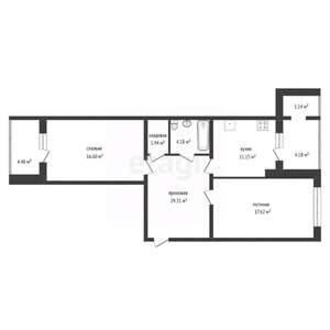 2-к квартира, вторичка, 72м2, 5/10 этаж