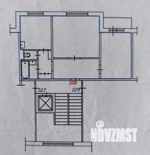 2-к квартира, вторичка, 52м2, 7/9 этаж